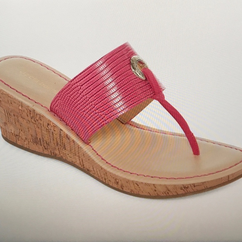 Liz Claiborne Lively Pink Wedge Sandals - Size 10 - NWOB! - Picture 3 of 12